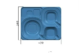 سینی پلاستیکی با جای ظروف — دیاکو